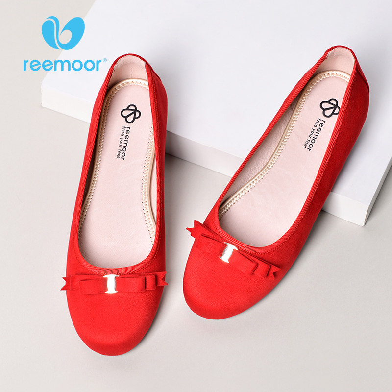 red flat womens shoes