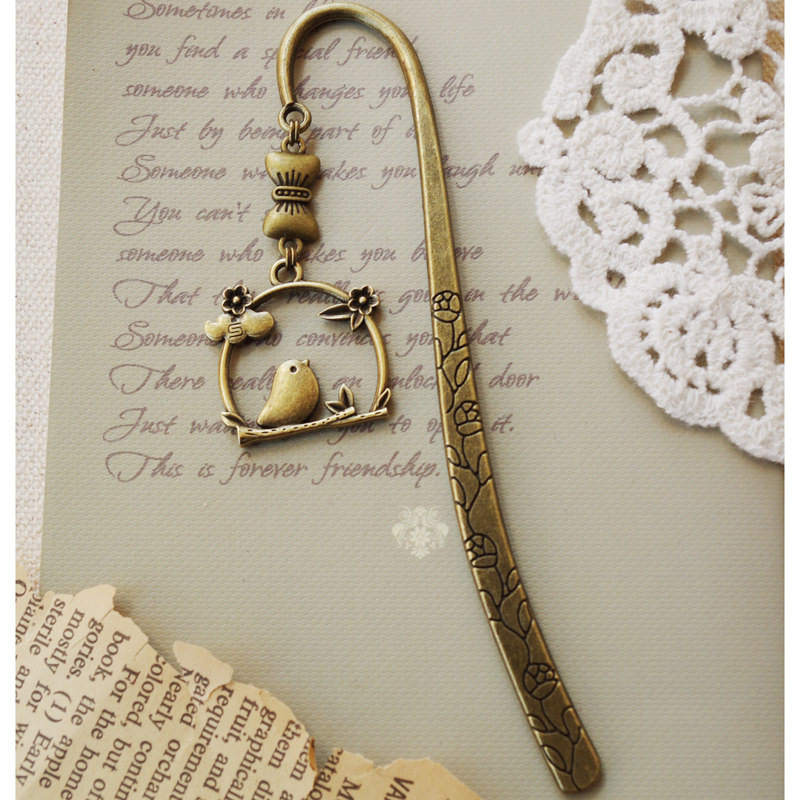Mori branch head bird retro bookmark Mori girl gift small fresh forest department birthday gift to girlfriend girlfriend