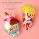 Donuts Desserts Candy Lollipops Burgers Ice Cream Balloons Baby Birthday Holiday Party Decoration Scene Layout