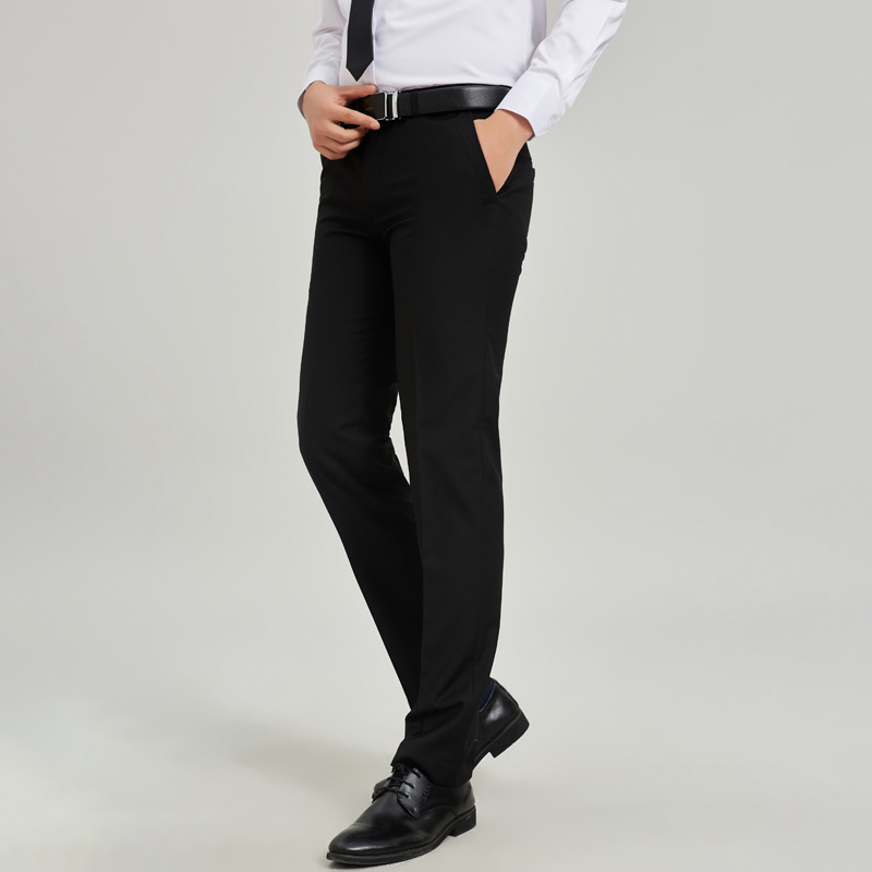 Western Pants Men's Body for Young Business Career Straight Cylinder Tooling Suit Positive Dress for Work Interview Western Pants Spring