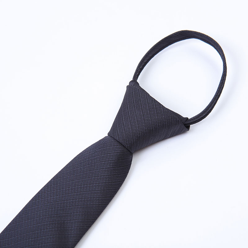 Tie Men's Youth Business Positive Dress 6cm Fashion Pure dark veins Easy to pull lazy people Laced Tie Gift Box Dress