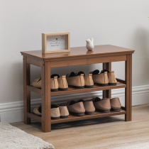 The upper house xie deng household shoe stool one access Wood long bench shoes stool door huan xie deng Nordic