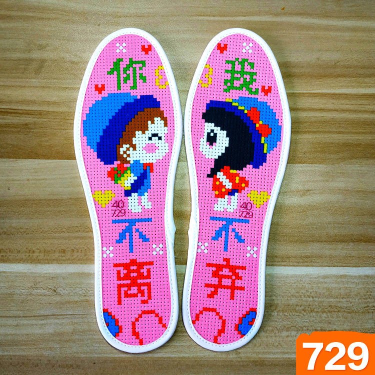 Autumn and Winter Cross embroidery cloth embroidery printing themselves embroidered pin pin-line wedding celebration sweat anti-odor socks