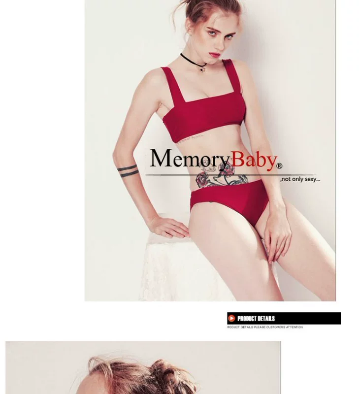 MEMORBABY bikini đơn giản khí chất mặc đồ bơi nữ bơi thể thao giản dị gợi cảm du lịch sản phẩm mới - Bộ đồ bơi hai mảnh