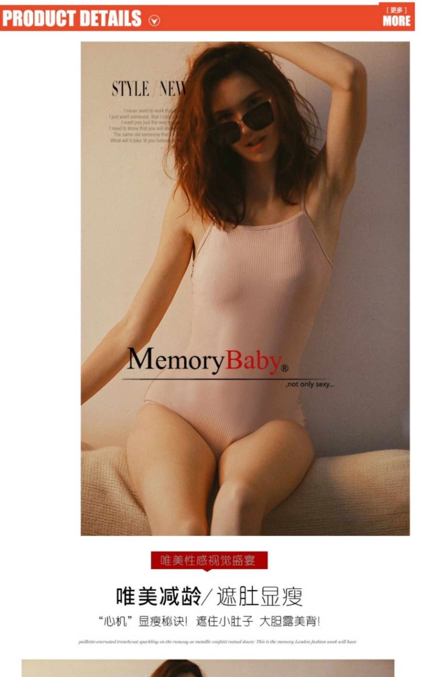 MEMORBABY kỳ nghỉ tính khí mới giảm tuổi điều chỉnh dây đeo vai che bụng mảnh mai tam giác áo tắm một mảnh - Bộ đồ bơi One Piece bộ bơi liền thân