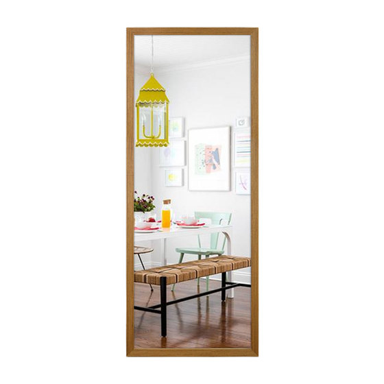 Obi wood dressing mirror seamlessly covers the meter box solid wood wall-mounted mirror affixed to the wall full-body mirror porch fitting mirror