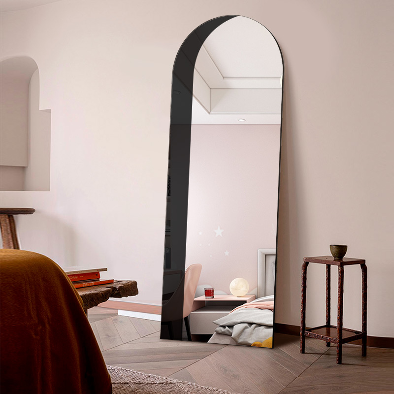 Shadow Mirror Hanging Wall Decoration Full Body Mirror Arch Full Body Mirror Brief Joins Wind Floor Mirror Arc Living Room Wall-mounted