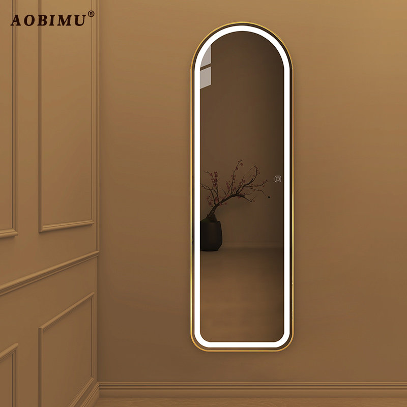 Arch Light Luxury Lighting Mirror Dressing Mirror Decorative Mirror Entrance Atmosphere Light Luminous Full-body Mirror Fitting Mirror Cloakroom Mirror