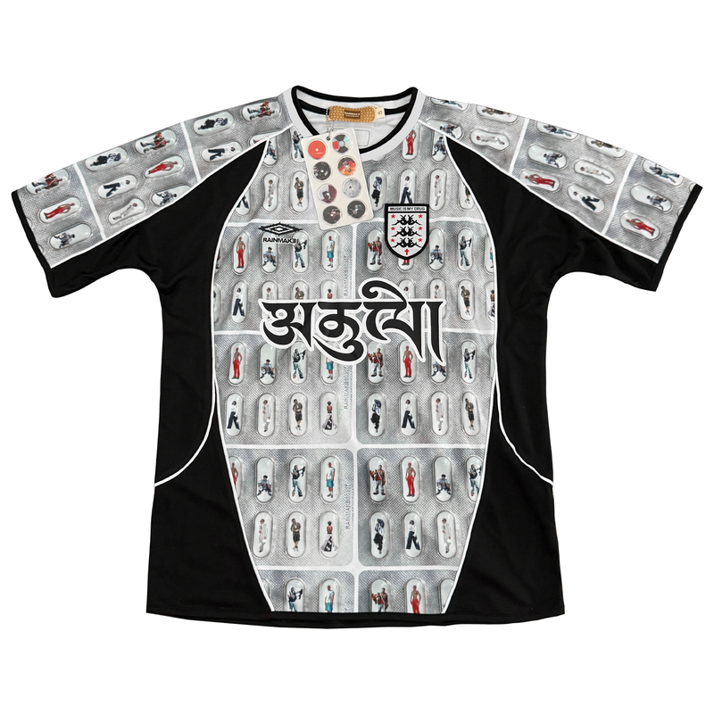 Rainmake | Sound Medicine Series Creative Singer Pill Print Jersey Kanye Drake Vintage Style Rainmake | Sound Medicine Series Creative Singer Pill Print Jersey Kanye Drake Vintage Style