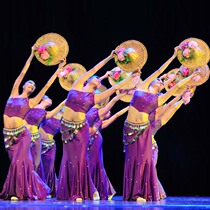 New Dai ethnic dance costumes Labor Day Dance Out of service group dance folk dance Classical Dance Dance Stage Dress Purple
