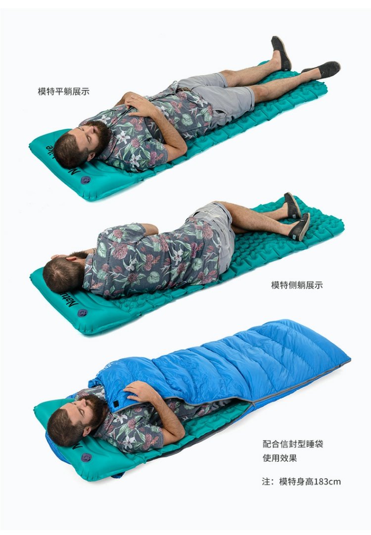 NH di động cực nhẹ trứng máng tay nhấn đơn bơm hơi đệm ngoài trời Lều ngủ mat cắm trại mat - Thảm chống ẩm / Mat / Gối thảm xốp trải sàn