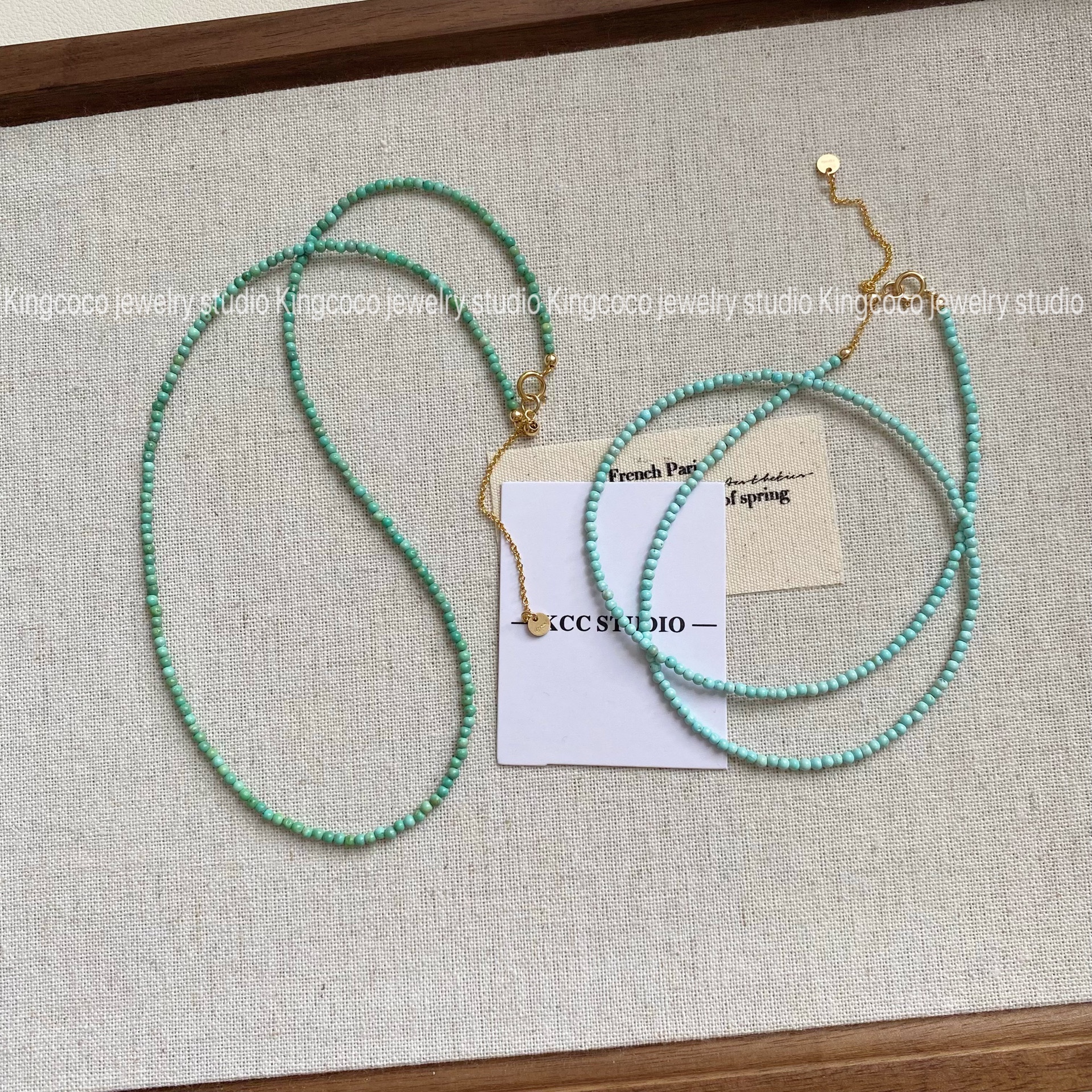 【润叶古董宝石】日本回流古董天然原矿高蓝瓷绿松石古典长项链银：穿越时空的古典之美