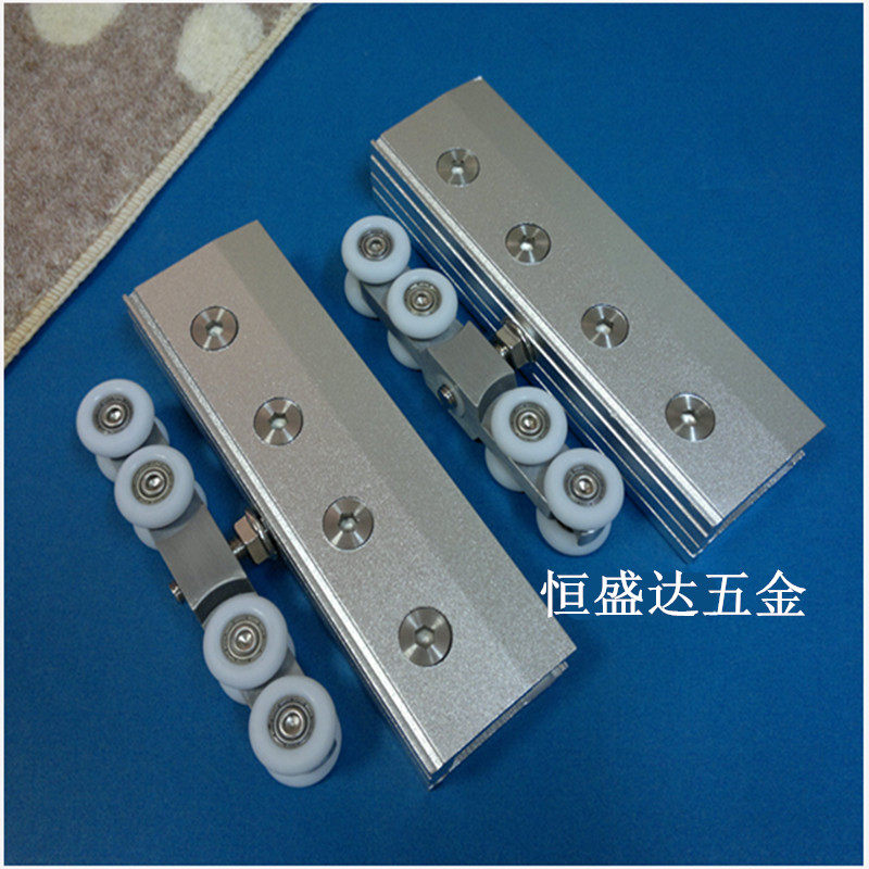 Glass door Sliding door hanging wheel Shower room frameless glass sliding door Silent hanging pulley free opening without punching