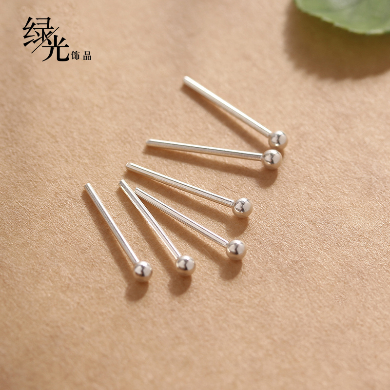 S999 silver ear stud female raising ear rod ear needle temperament Korean simple personality mini invisible ear stick raising ear pierced earrings