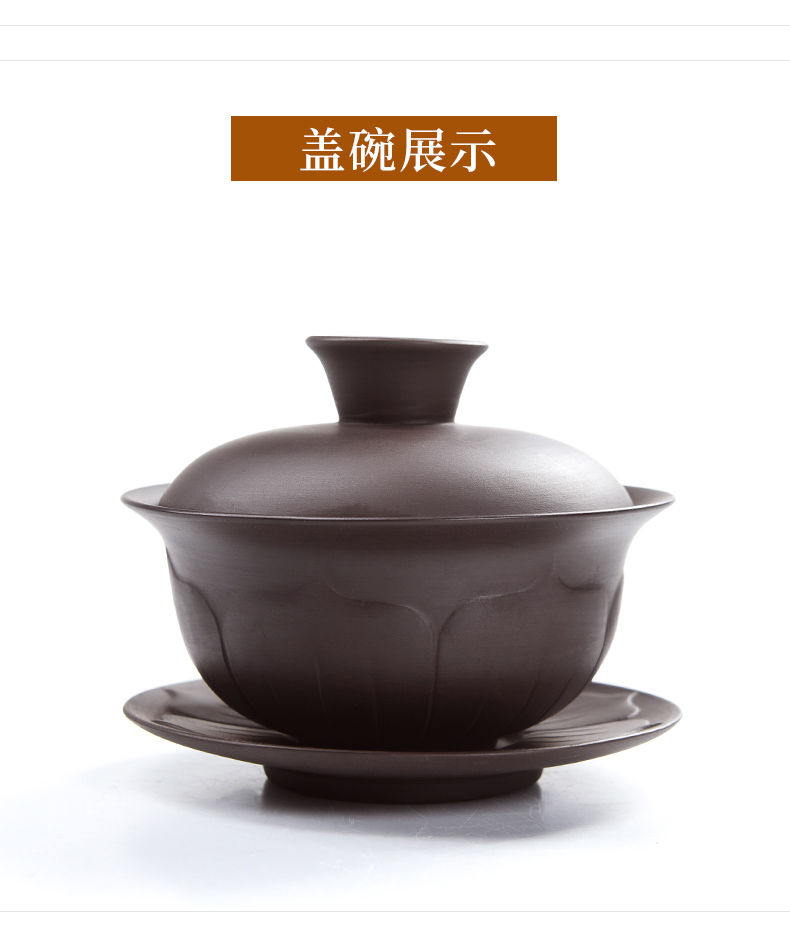 Porcelain clay ore violet arenaceous zhu xi shi god pot of kung fu tea set to restore ancient ways household 6 gentleman cup tea accessories