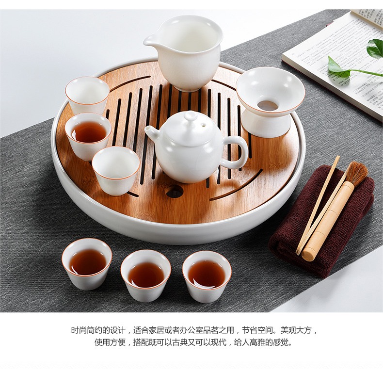 Household your up porcelain god kung fu tea set ceramic dry tea cups dish suits for Japanese contracted small tea sets tea sea