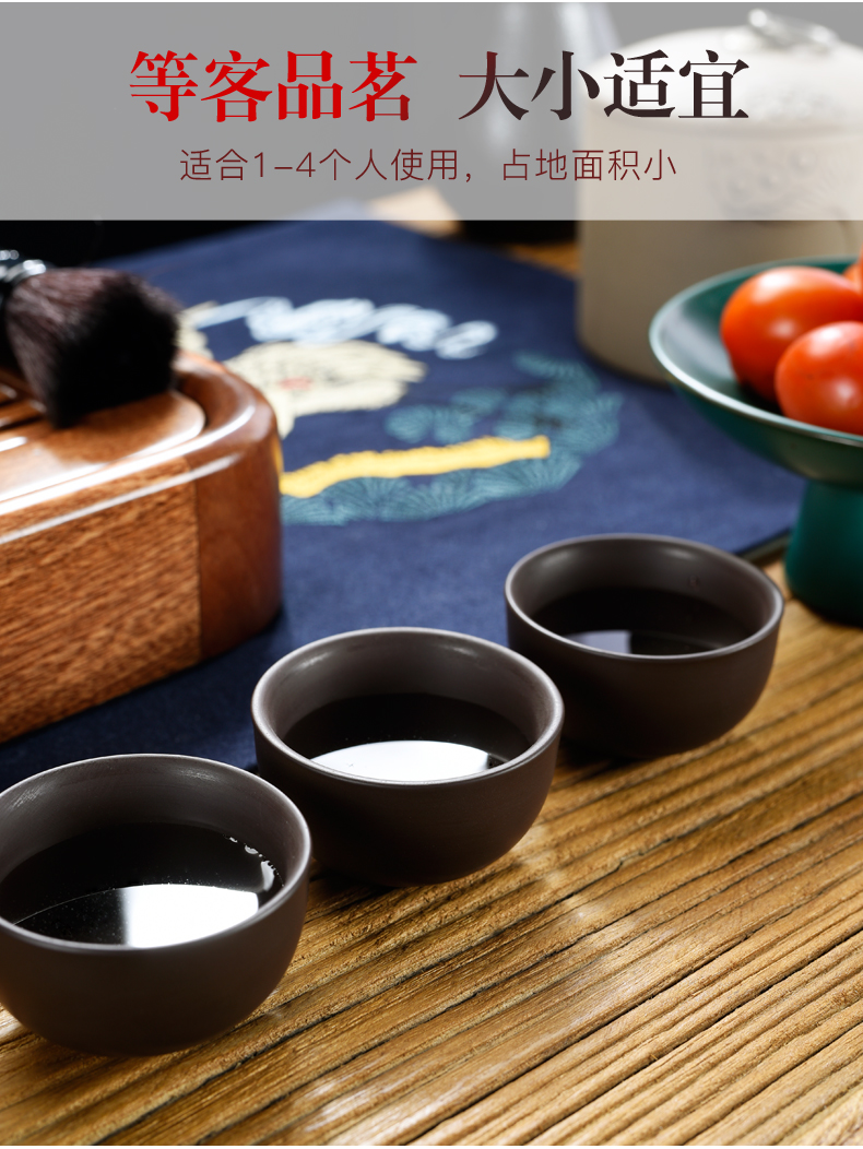Porcelain sand Billy solid wood small mini tea tray was god contracted household water type tea sea kung fu tea tea tea