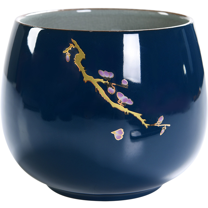 Ji blue porcelain god kung fu tea tea tray in hot tea accessories writing brush washer size ceramic cylinder tea wash water wash water jar