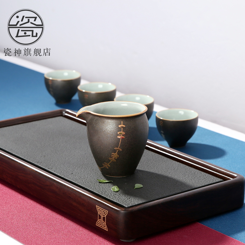 Your up porcelain the jun kung fu tea set hand - made paint filter fair keller of tea sea Japanese household contracted cups