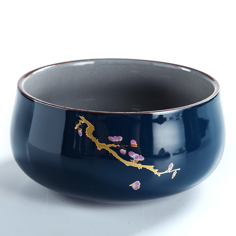 Ji blue porcelain god kung fu tea tea tray in hot tea accessories writing brush washer size ceramic cylinder tea wash water wash water jar