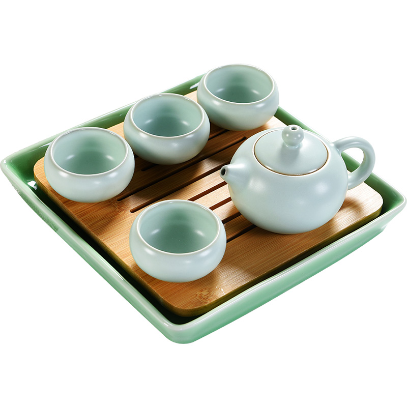 Japanese porcelain god portable dry tea tray ceramic contracted kung fu tea set suits for your up travel home teapot tea table