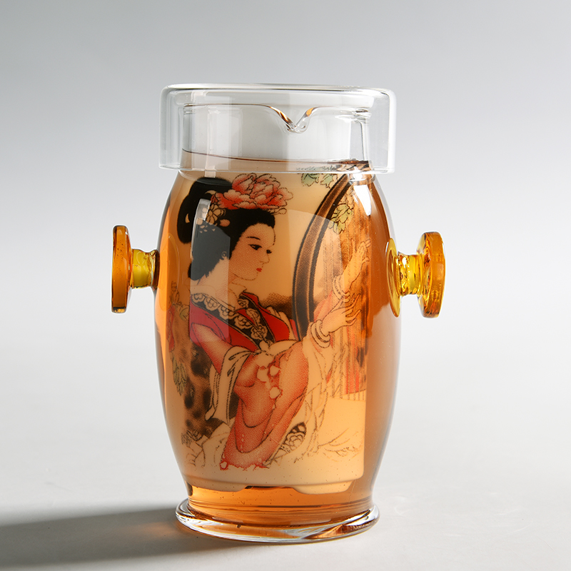 Red cup hot tea ware porcelain god glass tea set ears cup of filter blue and white porcelain teapot household with tea
