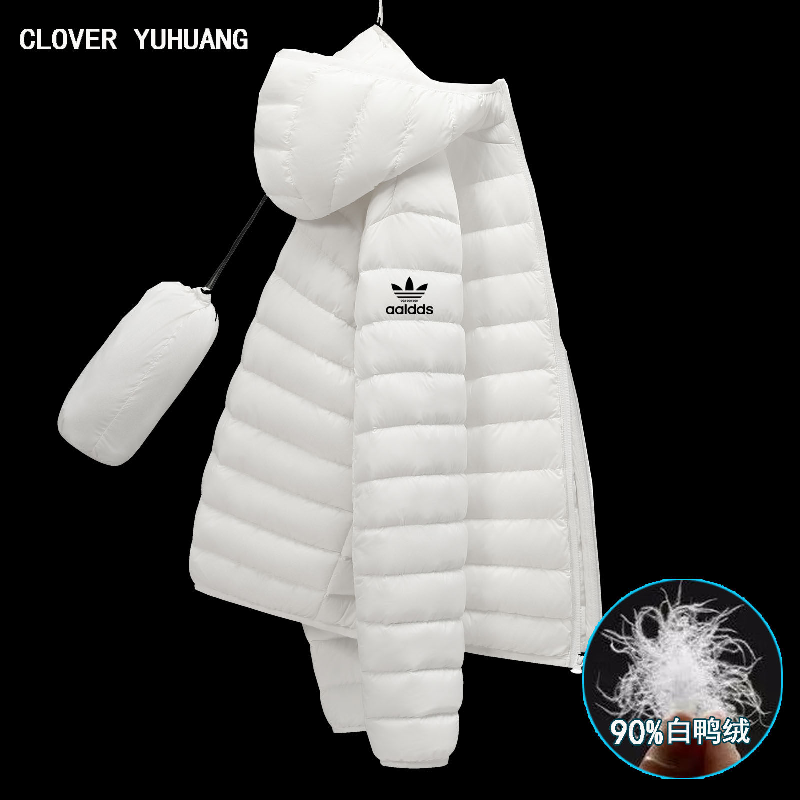 Легкий пуховик Clover Feather Emperor, женский пуховик из тонкого сечения, новинка 2025 года, мужская осенне-зимняя куртка с подкладкой из белого утиного пуха Изображение 1