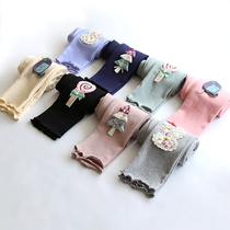 Childrens clothing Girls leggings Foreign style 2021 spring and autumn childrens trousers Baby wear pants Childrens small pants