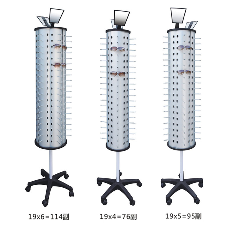 Creative Sunglasses Display Stand, Floor-Standing Rotating Display Stand, Aluminum-Plastic Board Display Stand, Shelf Display Rack