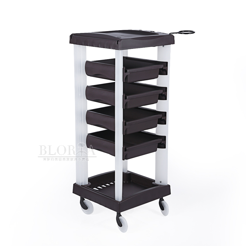 Beauty Hair Bar Caravan Shop With Drawer Folding Small Cart Beauty Hair Special Hot Dye Cart Hair Salon Special Tool Car