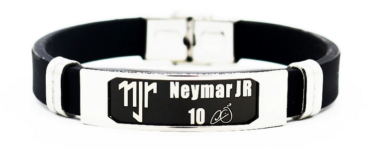 Vòng đeo tay bóng đá phiên bản kỷ niệm Neymar C Romesi vòng đeo tay bằng sắt thể thao tặng quà sinh nhật nam - Bóng đá