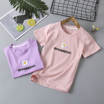 Girls short sleeve T-shirt children summer round neck shirt thin T-shirt middle school children summer casual girl half sleeve