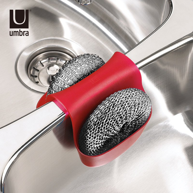 umbra sehood hanging basket creative rag containing layer frame kitchen sponge hanging drain water rack debris shelf