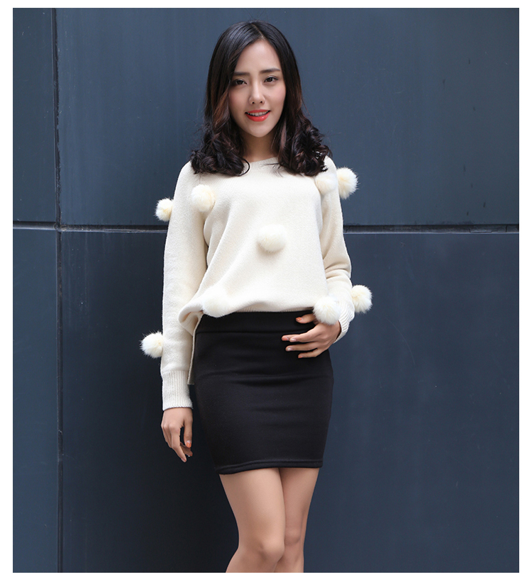 Mùa đông ấm áp váy và nhung dày túi hip váy đàn hồi váy đoạn ngắn váy nữ là mỏng bước váy hoang dã chân váy dài trắng