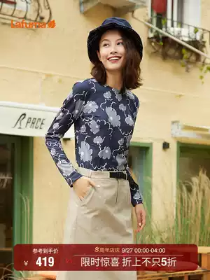 LAFUMA Leify leaf long sleeve T-shirt women spring and autumn 2021 New Base shirt plus velvet top LFTS1CL62