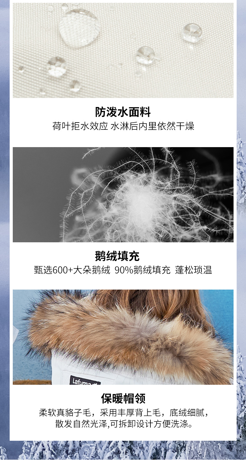 断码好价 法国 LAFUMA 66经典 派克羽绒服 225克90%鹅绒 图3
