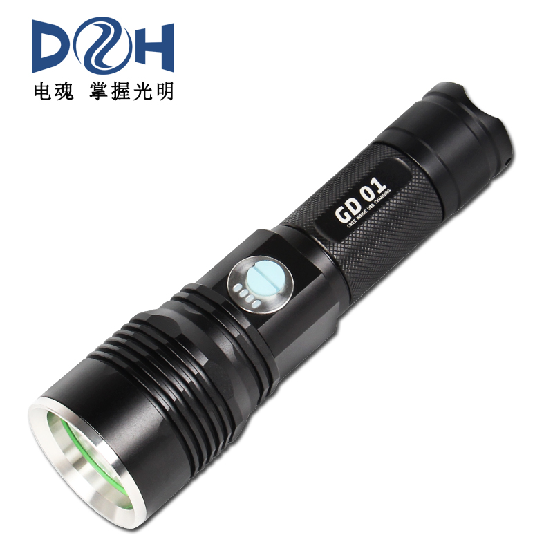 Electric soul ultra bright light flashlight Far-shot USB charging 26650 body-proof waterproof US corsharp XML2 LED