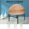 Round table Household folding large round table Round table BARBECUE stall dining table Simple outdoor wood round table