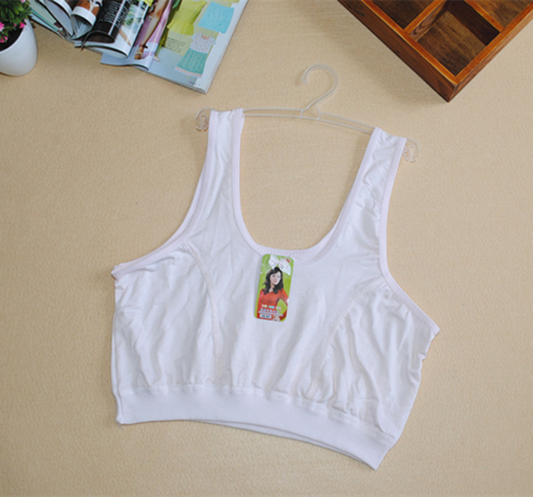 Trung và cũ tuổi của phụ nữ đồ lót cotton vest mùa hè kích thước lớn không có vòng thép mẹ bra dưới ngắn