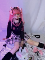 (Uniform party) loveless girl-JK original embroidery dark bad girl single coat JK Seaman suit