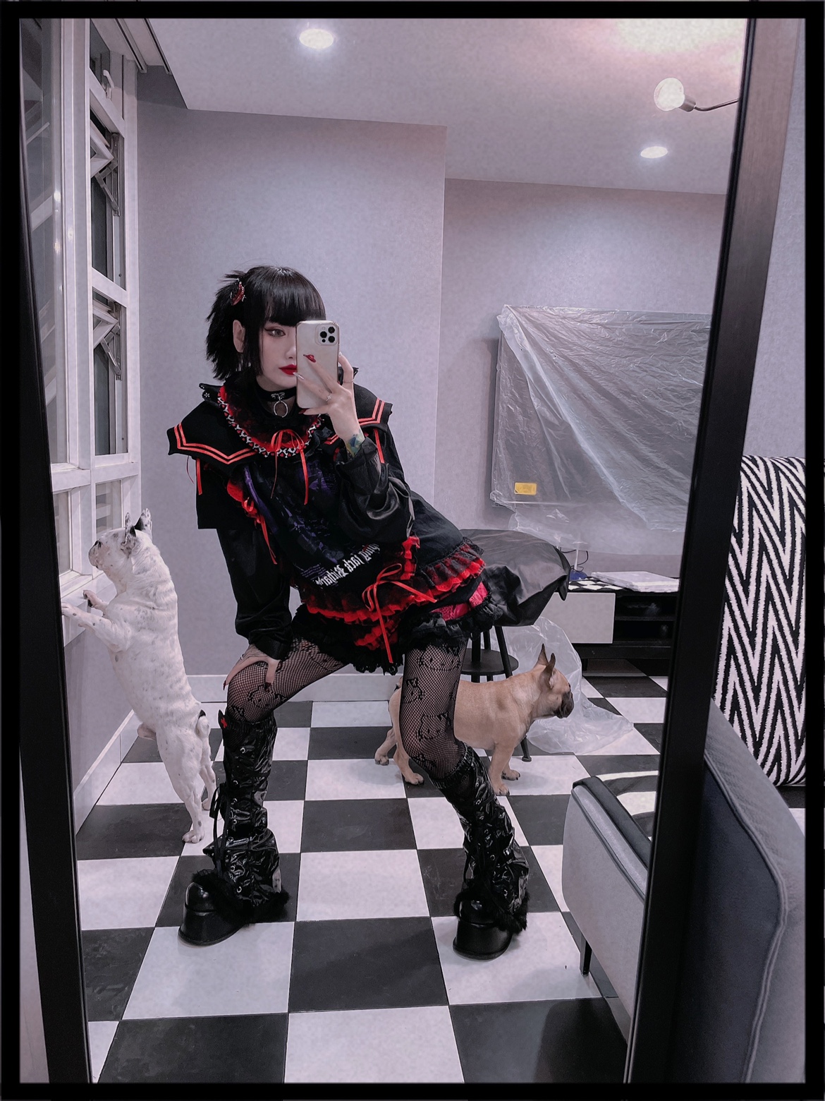 Hello Kitty net stockings kitty slim black hot girl sexy y2k sweetheart stockings