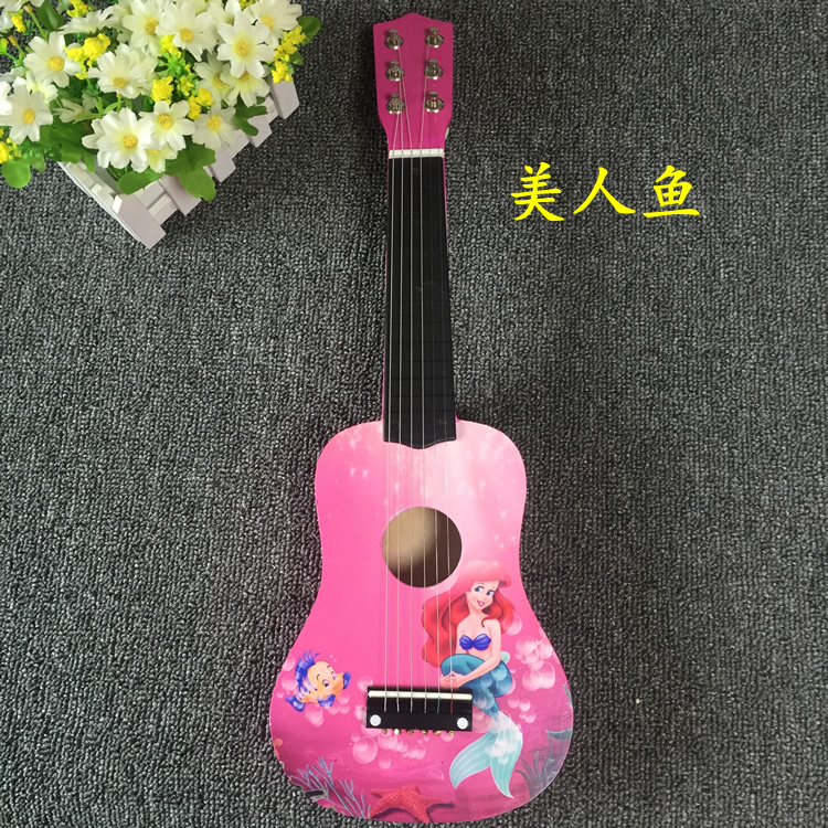 Đồ chơi guitar cho trẻ em bằng gỗ có thể được chơi Mô hình hoạt hình mô phỏng cây guitar nhỏ đồ chơi nhạc cụ - Đồ chơi nhạc cụ cho trẻ em trống đồ chơi