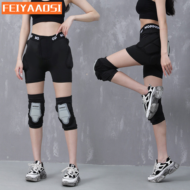 Ski hip pads protective gear wear butt pads knee pads women's equipment set full set of pads anti-fall butt pad pants veneer