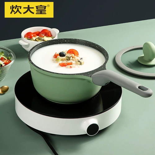 Готовим Grand Emperors Rice Rice -Color Milk Pot, нежигальный горшок, детская детская дополнительная продуктовая плита с пуховым домом горячее молоко мгновенное горшок с лапшой 18