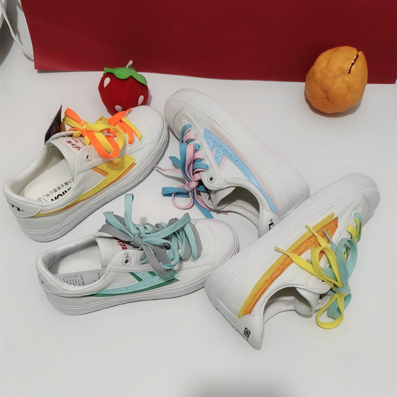 Back Force Cherry Blossom Sails Cloth Shoes Smears Green Women Hands Plotts to Lovers Gift Ow Joint Mandarin Shoes Macaron