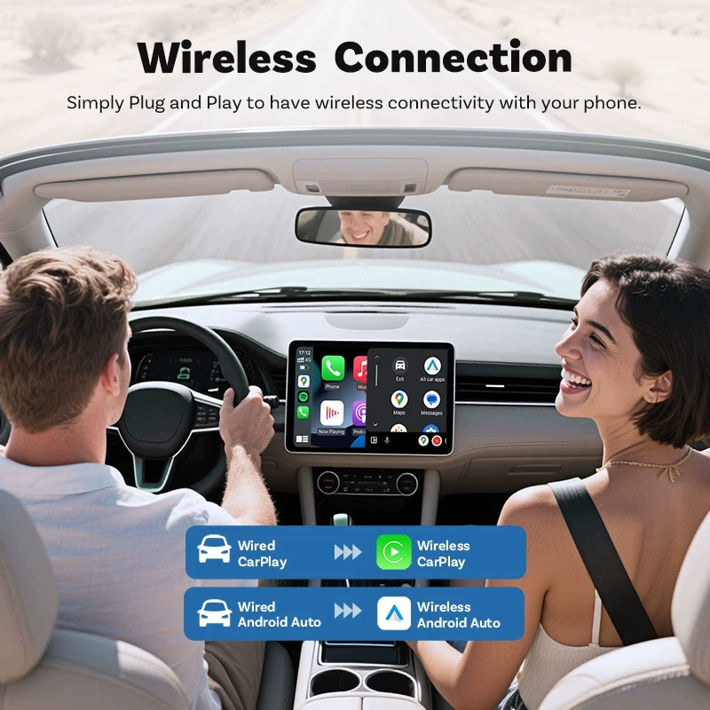 Портативный мини-куб Ottocast беспроводной адаптер CarPlay Android Auto автомобильная связь коробка
