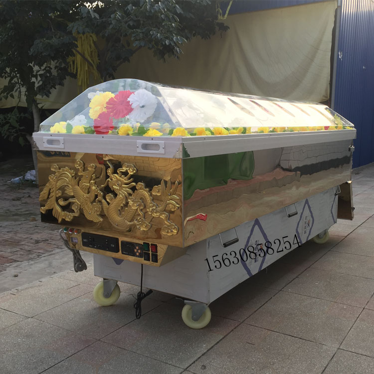 Rear open ice coffin with ice coffin crystal coffin rear open frozen chilling body coffin stainless steel ice bed on-board ice coffin