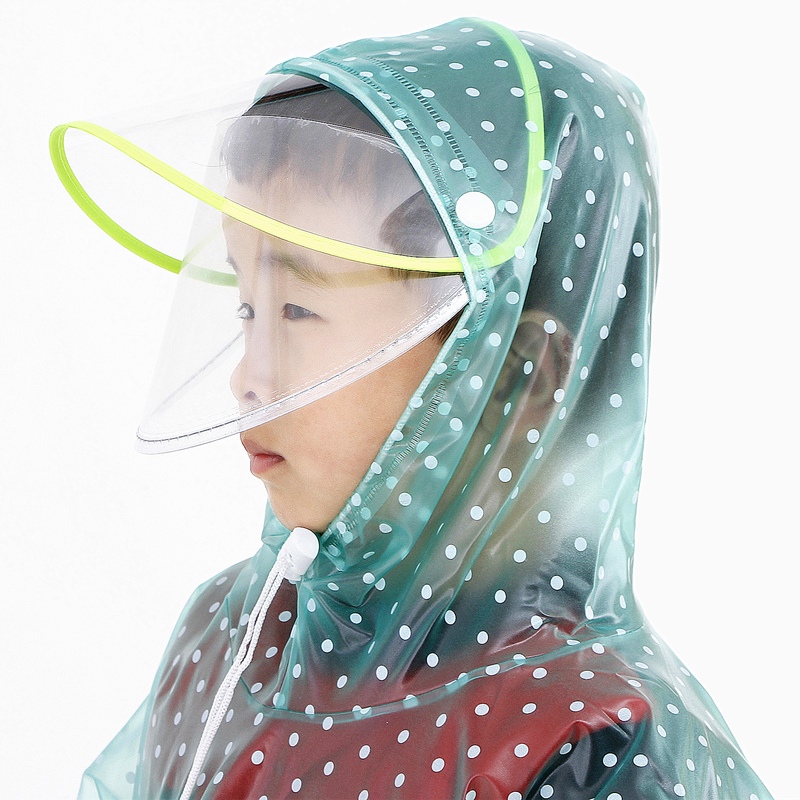 Children's raincoat Male and female children baby students children kindergarten Environmental protection transparent waterproof sleeveless cute hiking raincoat