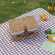 Liu Ruixuan Storage Basket, Rattan Woven, Large Covered Portable Storage Box for Toys and Snacks, Wicker Picnic Basket