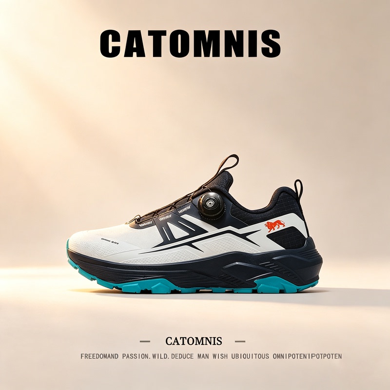 American Catomnis New Autumn Outdoor Men's and Women's Rotating Buckle Trail Running Shoes Lightweight Non-Slip Couple Hiking Shoes